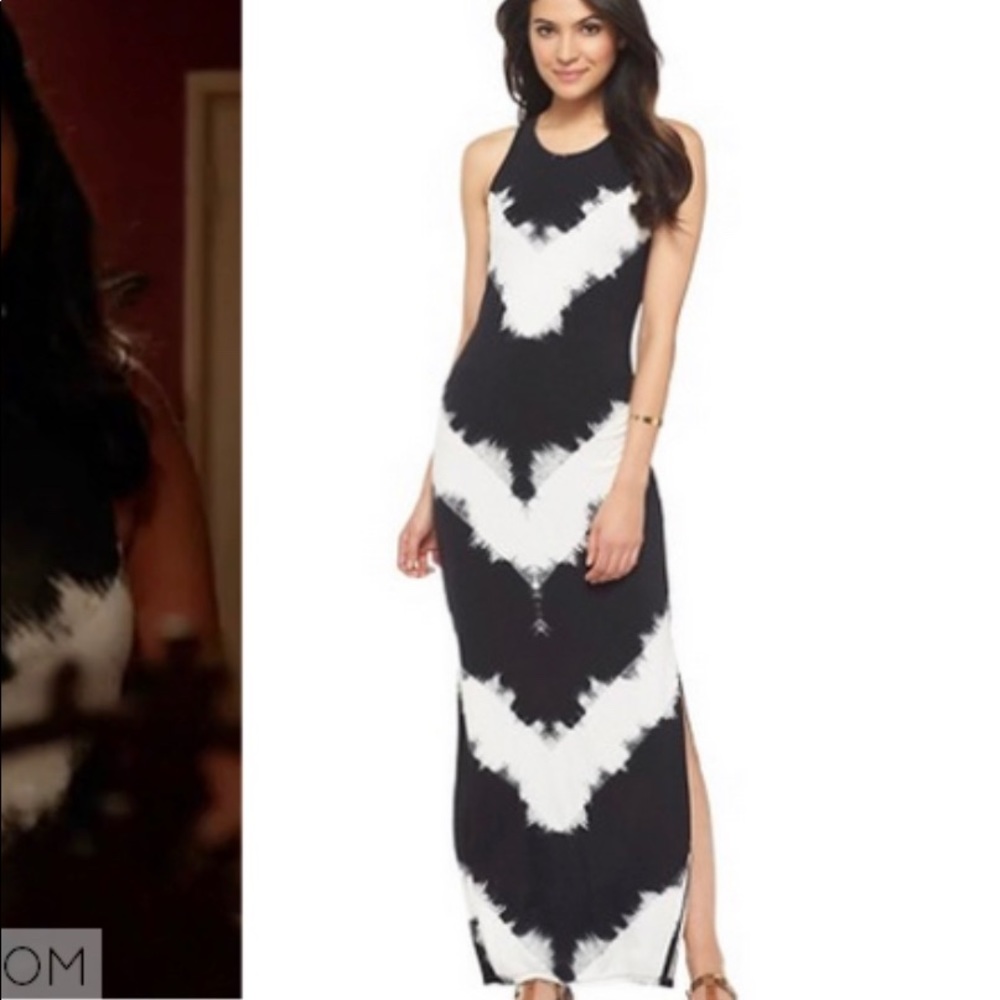 Mossimo chevron black and white maxi dress - NWT